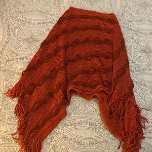 Rust colored knit Shaw